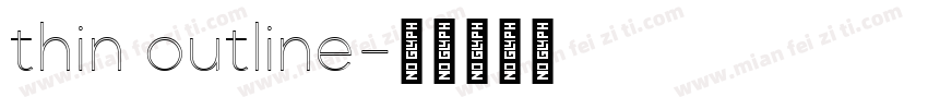 thin outline字体转换
